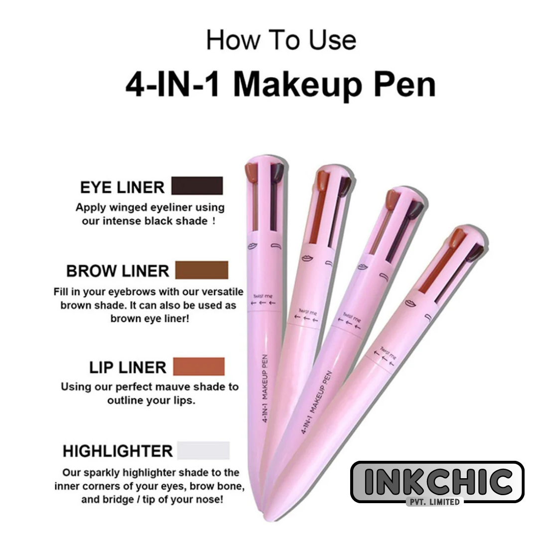 Buy 4 in 1 Touch Up Makeup Pen (Eye liner,Lip Liner,Highlighter & Eyebrow Pencil)